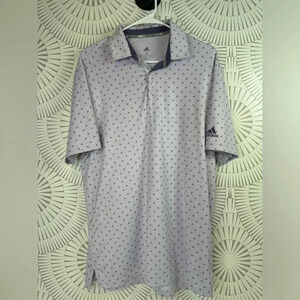 Adidas Golf Polo Shirt  Men’s Size M Adidas‎ Logo Print UPF 50 Lavender